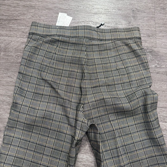 Zara Pants Womens Medium Gray Plaid Tapered Leg Mid Rise Pockets Preppy Casual - Picture 9 of 14